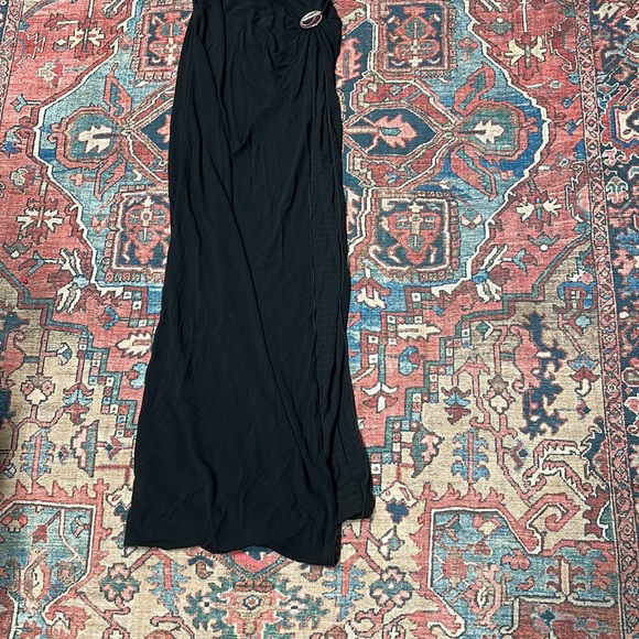 NWT Coperni Long Asymmetric Draped Dress in Black size medium - Picture 7 of 13